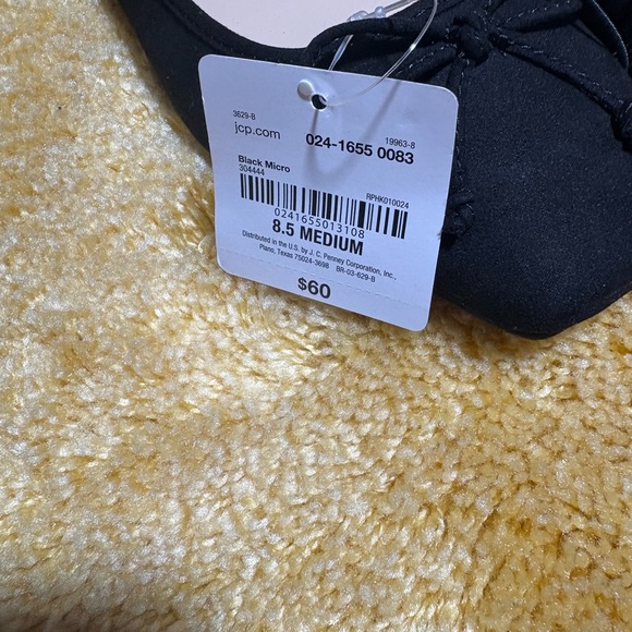 NWT Elegant Liz Claiborne Women’s Black Micro Ballet Flats Size 8.5 - Picture 8 of 8